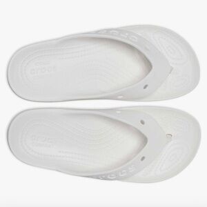 CROCS Women’s Iconic Comfort Baya Platform Flip Sandals White Size 10